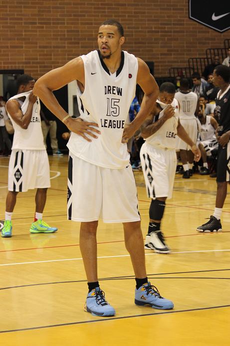 Denver Nuggets center JaVale Mcgee is working on improving his game while playing at the Drew League. Photo Credit: Andascha Moore-Pryor