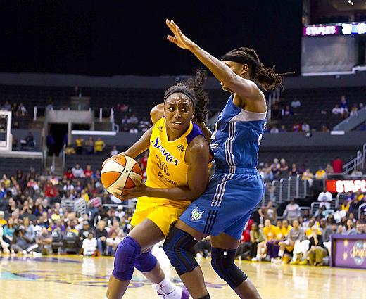 Nneka Ogwumike's dominant play was the difference in the Sparks defeating the Minnesota Lynx at Staples Center. Photo Credit: Jevone Moore/News4usonline.com
