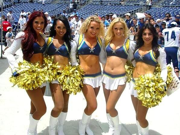 The Charger Girls are a big attraction. 
