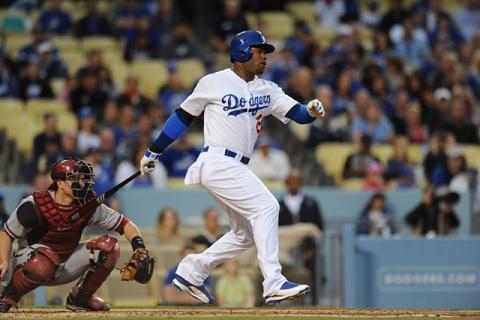 Carl Crawford leads the Dodgers rampage against the Braves. Photo Credit: Jon SooHoo/Los Angeles Dodgers