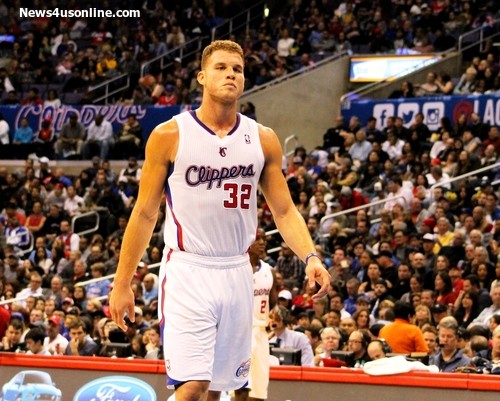 In a foul mood: Blake Griffin was taken out of Game 1 of the Western Conference playoff contest  against the Golden State Warriors because of early foul trouble. The Warriors defeated the Clippers, 109-105, at Staples Center. Photo Credit: Dennis J. Freeman/News4usonline.com