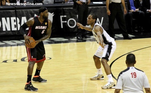 No cramps, no defeat: LeBron James and Miami turned up the heat against the San Antonio Spurs in Game 2 of the 2014 NBA Finals. Photo Credit: Antonio Uzeta/News4usonline.com 