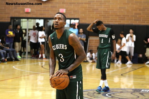 Compton native and current Detroint point guard Brandon Jennings was all the rave at the Drew League on Sunday, July 13. Jennings dropped in a cool 56 points. Photo Credit: Dennis J. Freeman/News4usonline.com