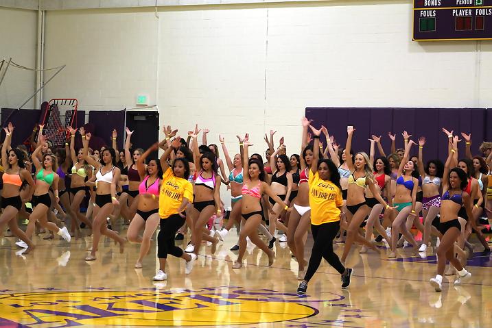 Hundreds turned out for the annual Lakers Girl audition on Saturday, July 12. Photo Credit: Dennis J. Freeman/News4usonline.com
