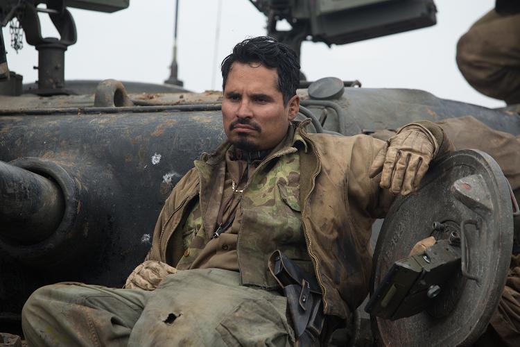 Trini "Gordo" Garcia (Michael Pena) in Columbia Pictures' FURY. PHOTO BY:Giles Keyte COPYRIGHT:© 2014 CTMG, Inc. All Rights Reserved. 