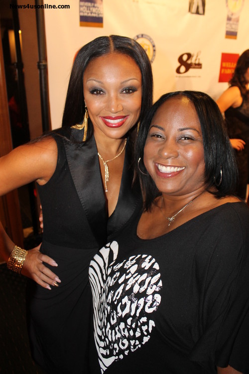 Song diva Chante Moore (left) and friend at the NAACP Theatre Awards in Beverly Hills, California. Photo Credit: Cory Cofield/News4usonline.com