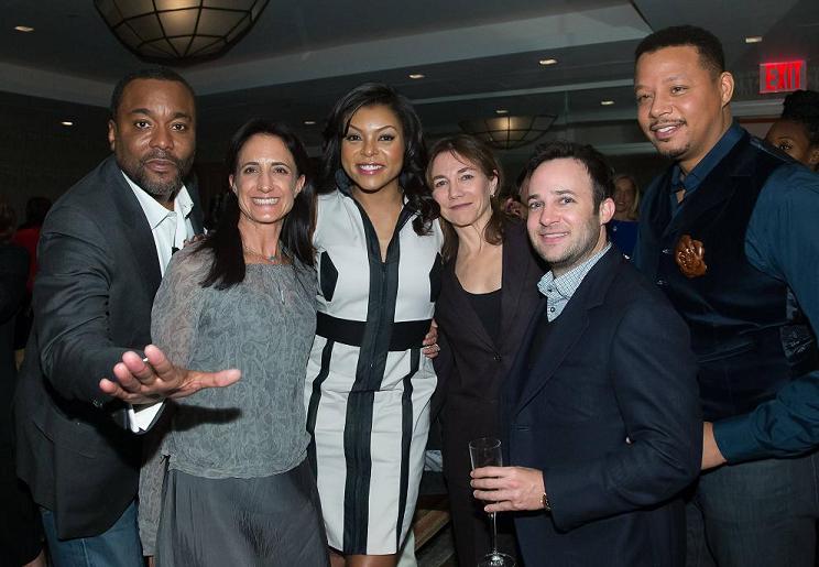 EMPIRE: EMPIRE Fans attend an exclusive screening for EMPIRE followed by cocktails and conversation with Executive Producers at The Crosby Street Hotel in New York on Monday, Oct. 27. Pictured L-R: Executive Producers Lee Daniels, Francie Calfo, Actress Taraji P. Henson, EP Ilene Chaiken, EP Danny Strong and Actor Terrence Howard. ©2014 Fox Broadcasting Co. CR: Ben Hider/FOX