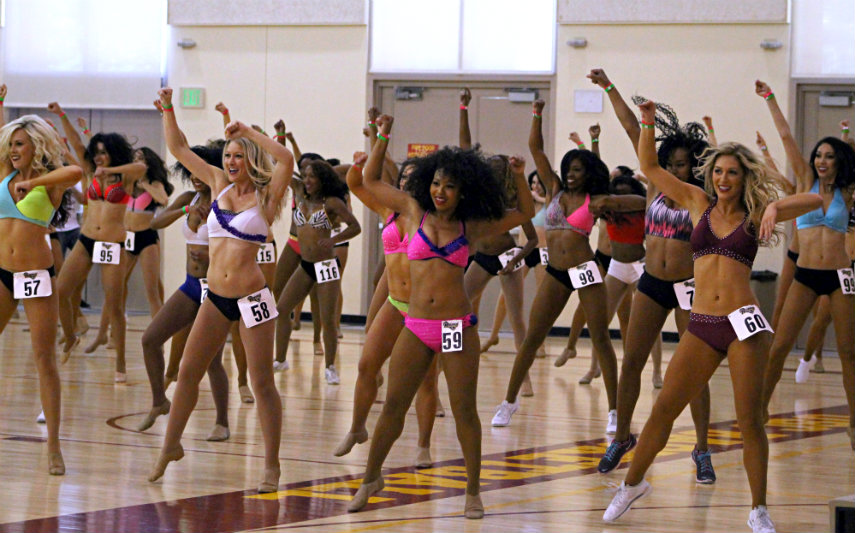 Dancers Audition For LA Rams Cheerleading Team 