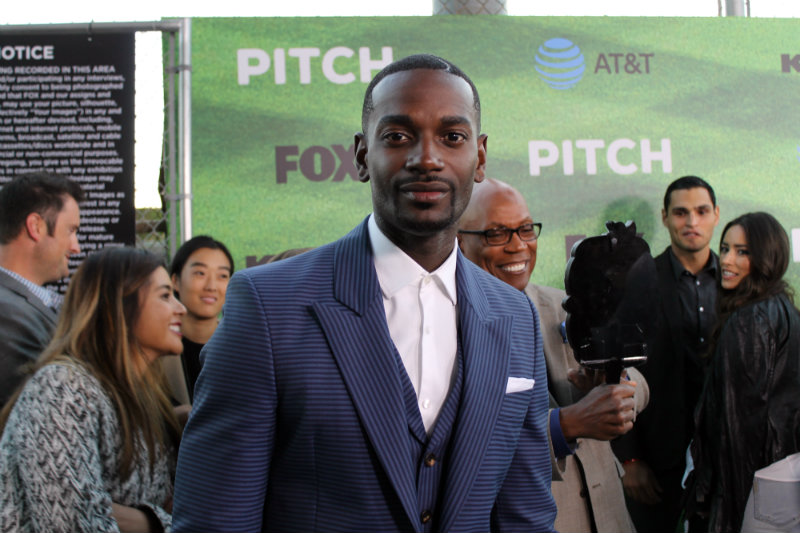 Actor Mo McRae plays Blip Sanders in the Fox television series "Pitch." Photo by Dennis J. Freeman/News4usonline.com