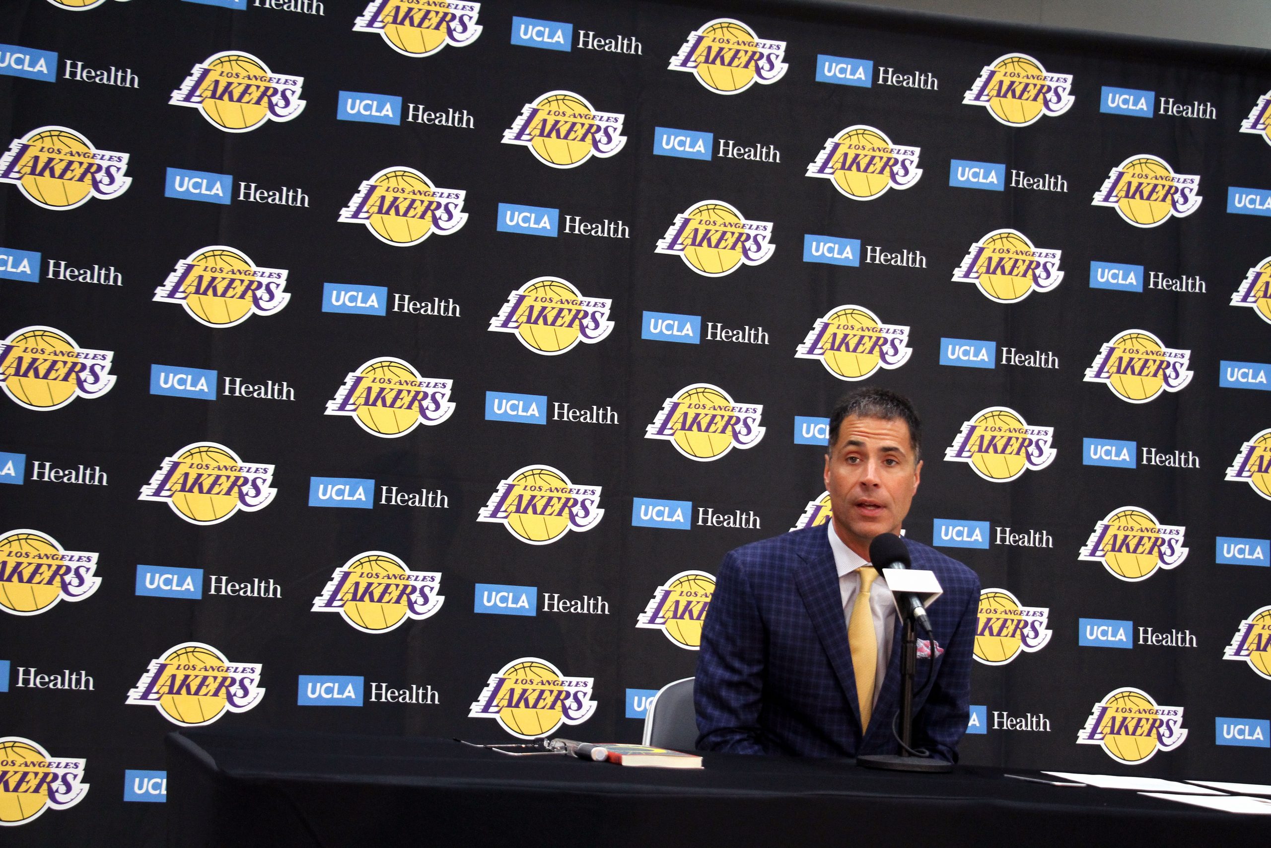 Rob Pelinka: Lakers met offseason goals but 'actively' searching