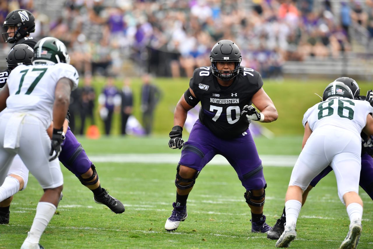 Round 1 - Pick 13: Rashawn Slater, OG, Northwestern (Los Angeles