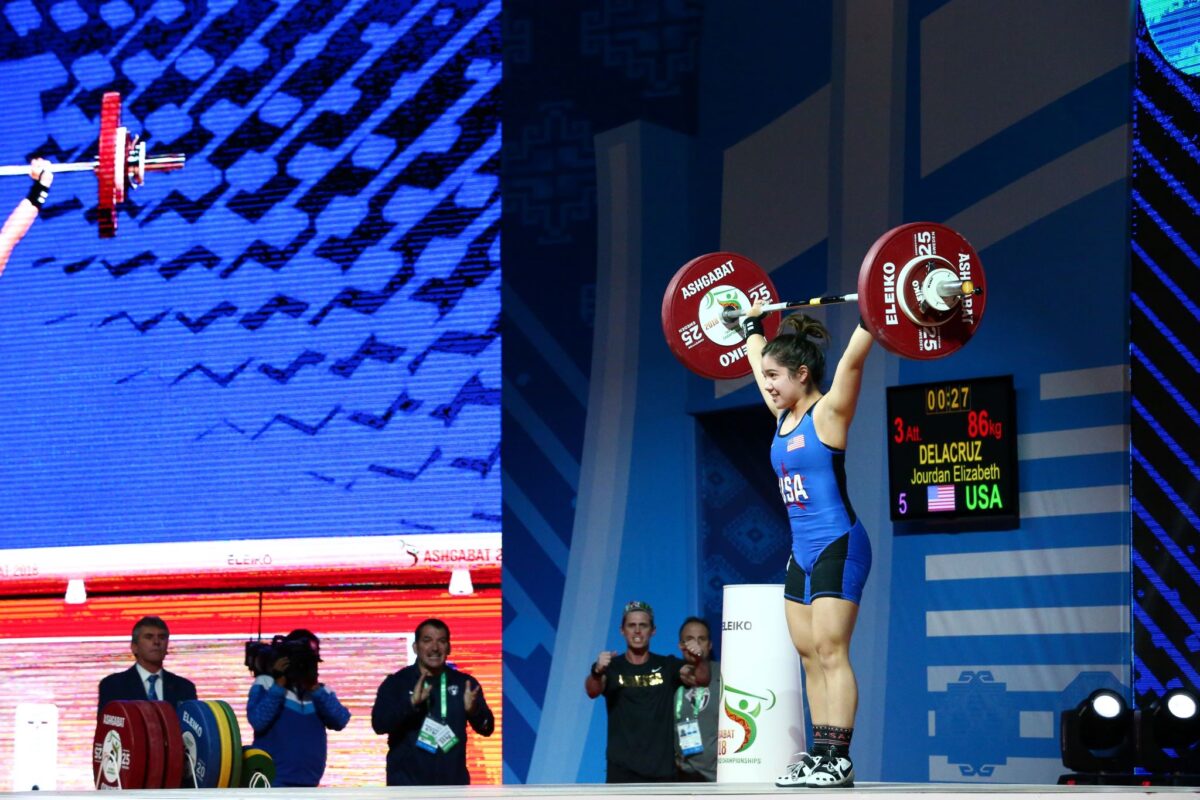 USA weightlifter Jourdan Delacruz hopes to medal at the Tokyo Olympics. Courtesy photo
