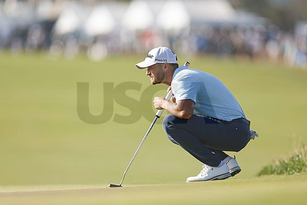 Wyndham Clark on the 14th green during the final round of the 2023 U.S. Open at The Los Angeles Country Club in Los Angeles, Calif. on Sunday, June 18, 2023. (Kathryn Riley/USGA