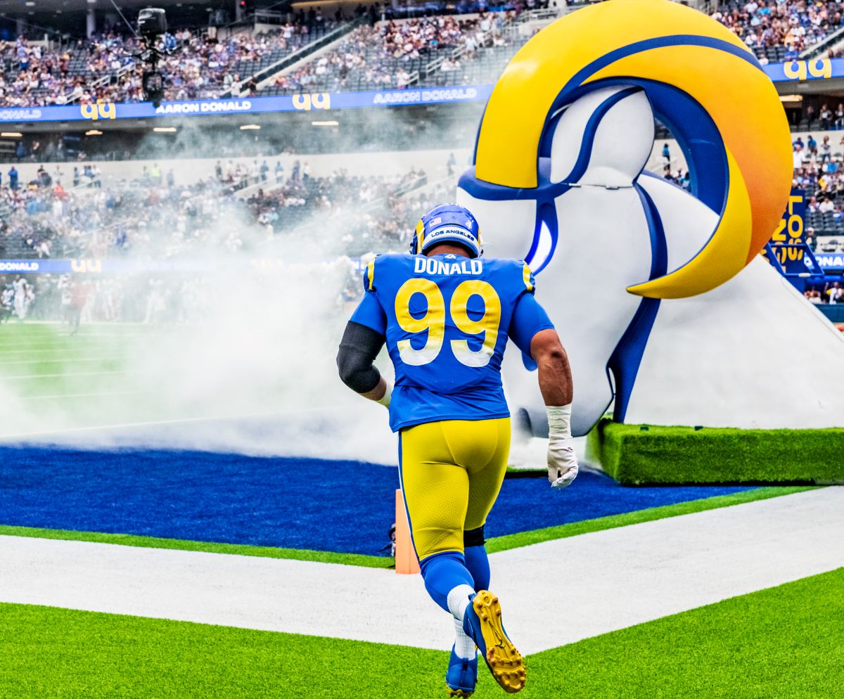 Retired defensive tackle Aaron Donald